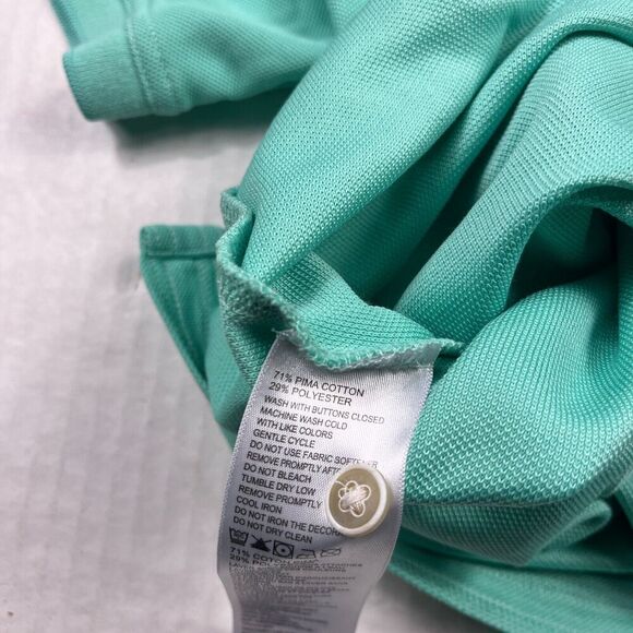 Tommy Bahama Mens Island Zone Polo Shirt Green Short Sleeve Preppy Top LARGE - Picture 8 of 10
